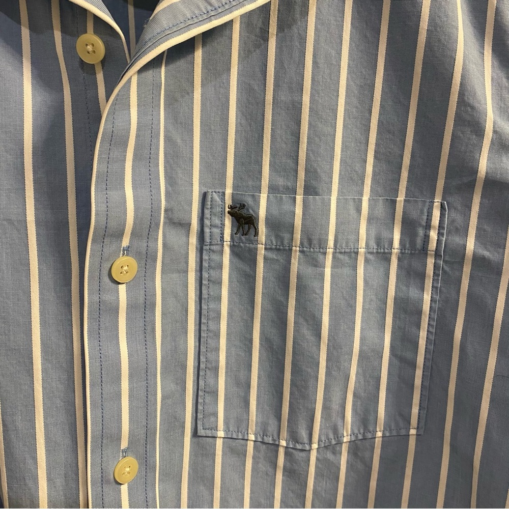 Men’s Abercrombie Striped Long Sleeve Button Down | L - Picture 2 of 6
